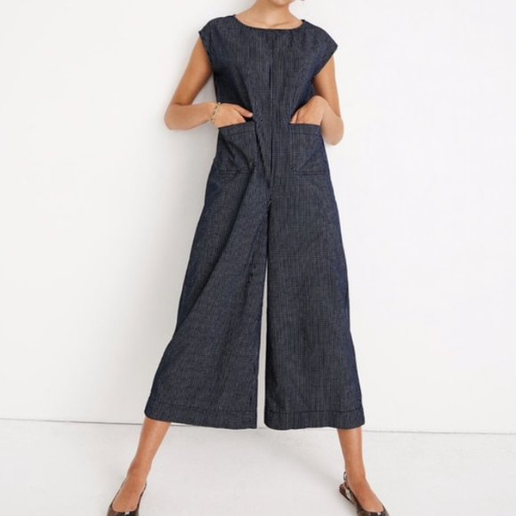 Madewell Pants - Madewell relaxed jumpsuit mini windowpane